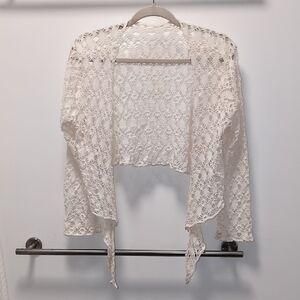 Elegant Cream Lace Women's Sweater